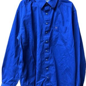 Ariat Men's Bold Blue Button-Down Shirt